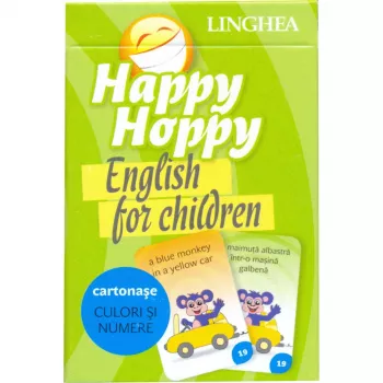 Happy Hoppy - Cartonase cu imagini pentru invatarea limbii engleze - Culori si Numere