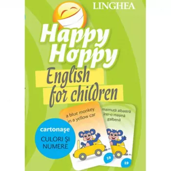 Happy hoppy - cartonase cu imagini pentru invatarea limbii germane - culori si numere