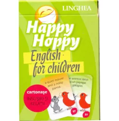 Happy hoppy - cartonase cu imagini pentru invatarea limbii engleze - insusiri si relatii