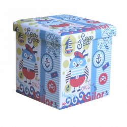 Taburet pliabil cu spatiu depozitare model SeaOwl Multicolor 
