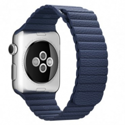 Curea piele pentru Apple Watch 42mm iUni Midnight Blue Leather Loop 