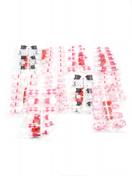 Set 10 unghii false colorate cu lipici inclus