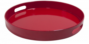 Tava ospatar servire rotunda 35xh4 5cm culoare rosie 