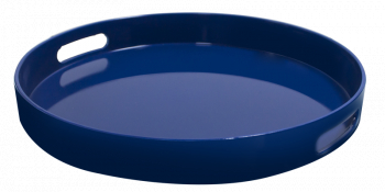 Tava ospatar servire rotunda 37 5xh4 5cm culoare albastra 