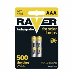 Acumulator Solar NI-MH Raver AAA 1 2V 400mA blister 2 buc 