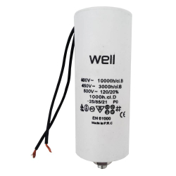 Condensator pornire motor 400V 4uF cu fir Well 