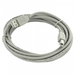 Cablu USB A Tata - USB B Tata Gri Cablu Imprimanta 2.5 M Lungime - Ideal pentru Scanner HDD extern Hub USB