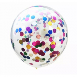 Set 5 baloane cu confetti 25 cm