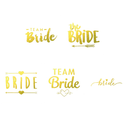 Set 5 tatuaje temporare team bride 1 pentru nunta sau petrecerea burlacitelor - Tattoo Temporary Phuture R 