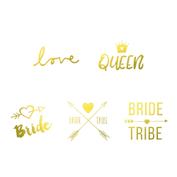Set 5 tatuaje temporare team bride 3 pentru nunta sau petrecerea burlacitelor - Tattoo Temporary Phuture R 