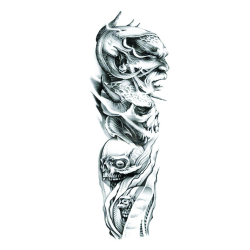 Tatuaj temporar pentru brate sau picioare monocrom big zise 48 x 17 cm Q/053 - Tattoo Temporary Phuture R 