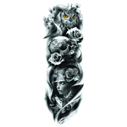 Tatuaj temporar pentru brate sau picioare monocrom big zise 48 x 17 cm T/081 - Tattoo Temporary Phuture R
