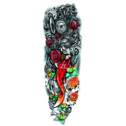 Tatuaj temporar pentru brate sau picioare monocrom big zise 48 x 17 cm T/085 - Tattoo Temporary Phuture R 
