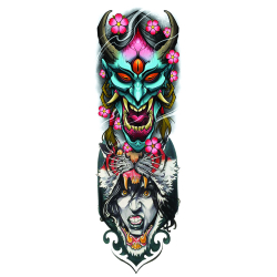Tatuaj temporar pentru brate sau picioare monocrom big zise 48 x 17 cm T/088 - Tattoo Temporary Phuture R 