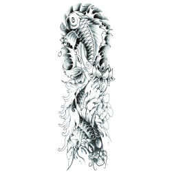 Tatuaj temporar pentru brate sau picioare monocrom big zise 48 x 17 cm T/091 - Tattoo Temporary Phuture R 