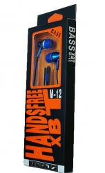 Casti audio In-ear Bass M-12 Albastru 