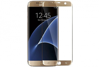 Folie protectie Samsung Galaxy S7 Premium 3D cu sticla securizata Full Cover Gold 