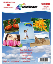 Hartie Foto 13x18 cm LabelHeaven Premium High Glossy 180g 100 Coli 