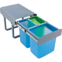 Cos de gunoi incorporabil Ekko colectare selectiva cu 1 compartiment x 16 litri si 2 x 8 litri 