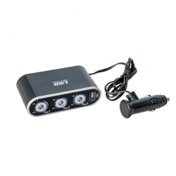 Multiplicator bricheta cu trei porturi si USB si comutator Automax 