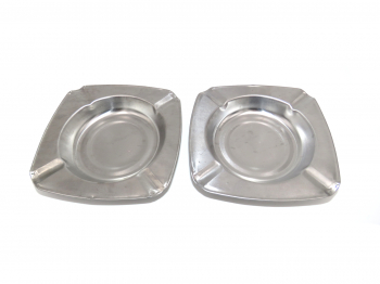 Set 2 scrumiere metal 12/12 cm 