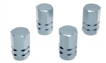 Set 4 Capacele Valve Roti Argintiu Hexagon Automax 