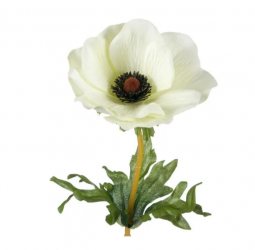 Floare artificiala decorativa anemona alba lungime 39 cm Topi Toy 