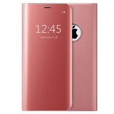 Husa dnp Samsung Galaxy A20e Clear View Flip Mirror Stand Roz