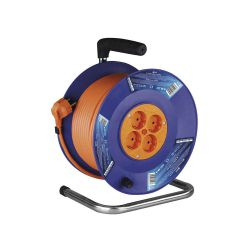 Derulator pe tambur 4 prize schuko 40 metri H05VV-F 3X1.5 mmp Emos 