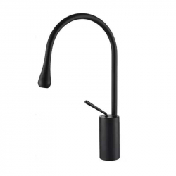 Baterie lavoar TRENDY S montare pe blat langa lavoar negru mat 