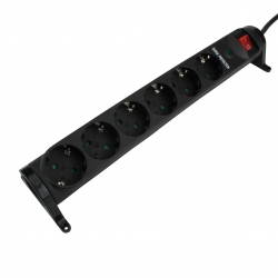 Prelungitor cu protectie suprasarcina cu intrerupator Unitec 6 posturi 1 4 m 