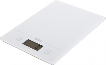 Cantar de bucatarie ECG KV 117 SLIM alb 5 kg precizie 1g TARA afisaj LCD sticla securizata 3mm 