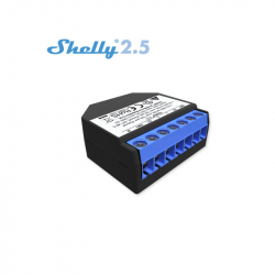 Releu Wi-Fi inteligent Shelly 2.5 2x10A 2 canale and ndash monitorizare consum independent protectie suprasarcina