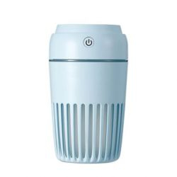 Umidificator aer 3 in 1 Platinet difuzor aroma si lampa de noapte 7 culori 300ml debit 25-35ml/h Albastru 