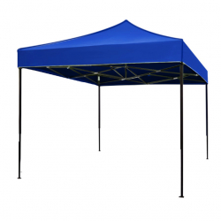 Cort pavilion pliabil CULINARO 300x300cm otel cu panza impermeabila albastra 