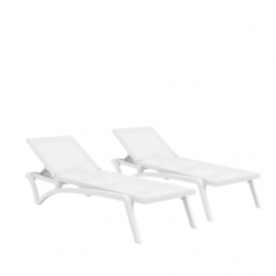 Set 2 sezlonguri CULINARO PACIFIC culoare alba 