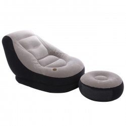 Sezlong gonflabil Intex cu taburet 130 x 99 x 76 cm 