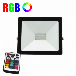 Proiector LED RGB 16 culori 20W IP 65 cu telecomanda 