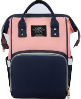 Geanta rucsac neagra cu roz dnp termoizolanta pentru mamici 