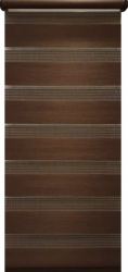 Jaluzea rulou Deko Design model Zebra Day and Night Luxury material textil 66x120 cm zw15 maro wenge 
