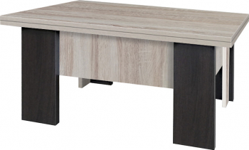 Masuta extensibila cu picioare Lerida pal stejar sonoma / wenge 90 x 65 x 44cm 