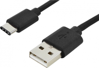 Cablu USB Tata A - USB Tata Tip C Lungime 1 m Model Negru - pentru Smartphone Laptop Hub USB