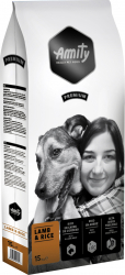 Hrana uscata pentru caini Amity Premium Miel si Orez 15 kg