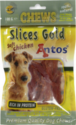 Recompense pentru caini Antos Slices Gold Pui 100 g 