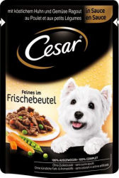 Hrana umeda pentru caini cu Pui si Legume Cesar 100g set de 10