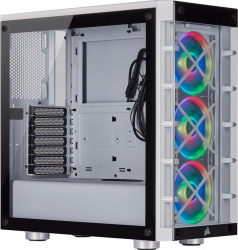 Carcasa Corsair computer iCue 465X RGB Mid Tower ATX Smart Case 3xLL120 RGB White CC-9011189-WW 