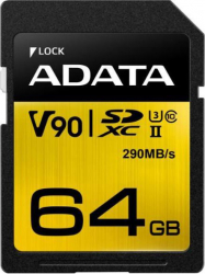 Card de memorie ADATA PremierONE MicroSDXC 64GB UHS-II U3 ASDX64GUII3CL10-C 