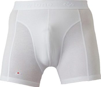 Boxeri cu banda elastica cu logo in talie Newtone - Alb - M 