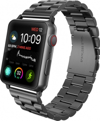 Curea Metalica Premium MTP Quick Release 38 mm Black pentru Apple Watch 
