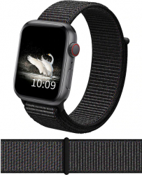 Curea Sport Nylon MTP 44mm Black pentru Apple Watch 